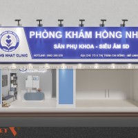 Chỉ với 22m2 sở hữu mẫu thiết kế nội thất phòng khám sản Hồng Nhật chuyên nghiệp 